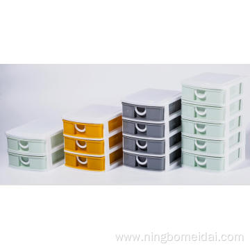 2 layers office tabletop drawers plastic storage box